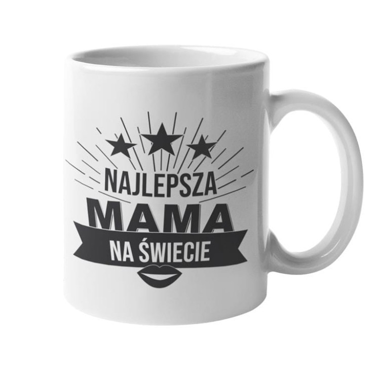 Koszulka dla mamy wraz z kubkiem z nadrukiem najlepsza mama na świecie