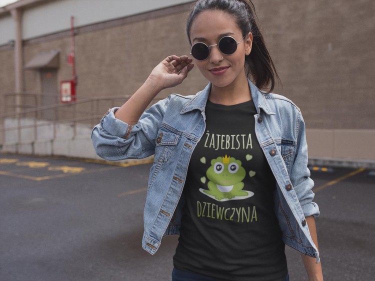 KOSZULKA DLA DZIEWCZYNY NA PREZENT ŚWIĄTECZNY ŻABISTA DZIEWCZYNA 4.jpg