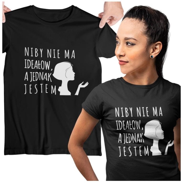 KOSZULKA DLA DZIEWCZYNY NA PREZENT ŚWIĄTECZNY NIBY NIE MA IDEAŁÓW A JEDNAK JESTEM 5.jpg