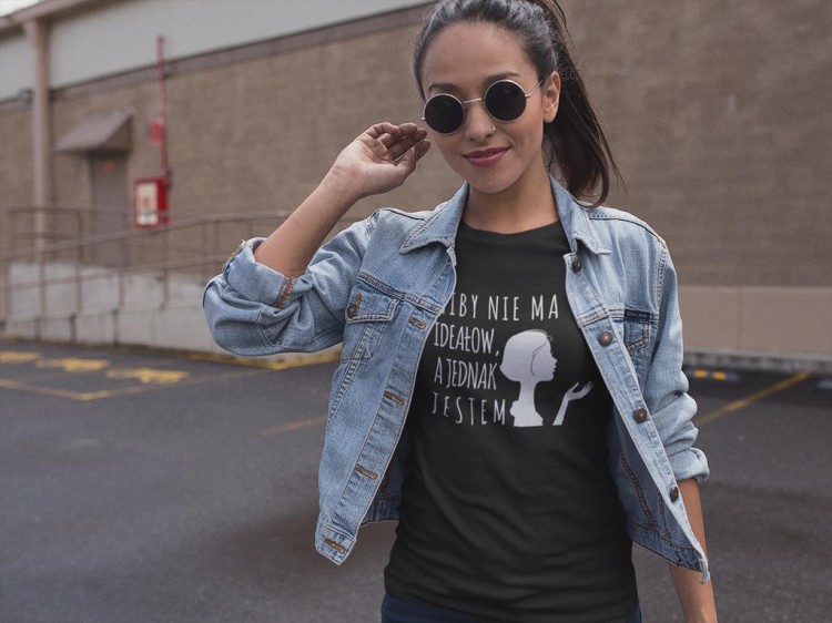 KOSZULKA DLA DZIEWCZYNY NA PREZENT ŚWIĄTECZNY NIBY NIE MA IDEAŁÓW A JEDNAK JESTEM 3.jpg