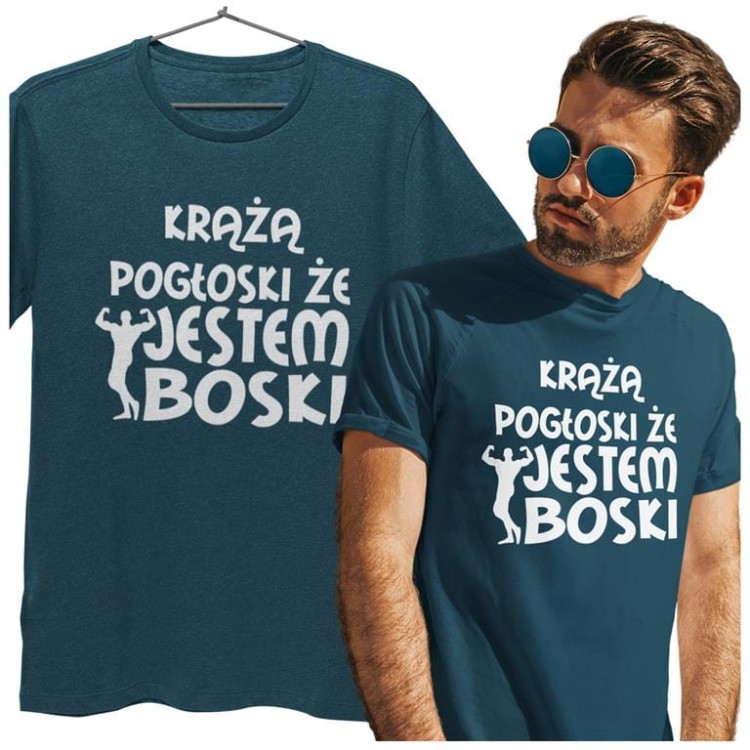 KOSZULKA NA WALENTYNKI PREZENT DLA CHŁOPAKA KRĄŻĄ POGŁOSKI ŻE JESTEM BOSKI