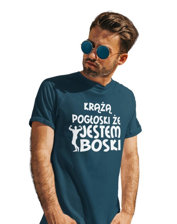 KOSZULKA NA WALENTYNKI PREZENT DLA CHŁOPAKA KRĄŻĄ POGŁOSKI ŻE JESTEM BOSKI