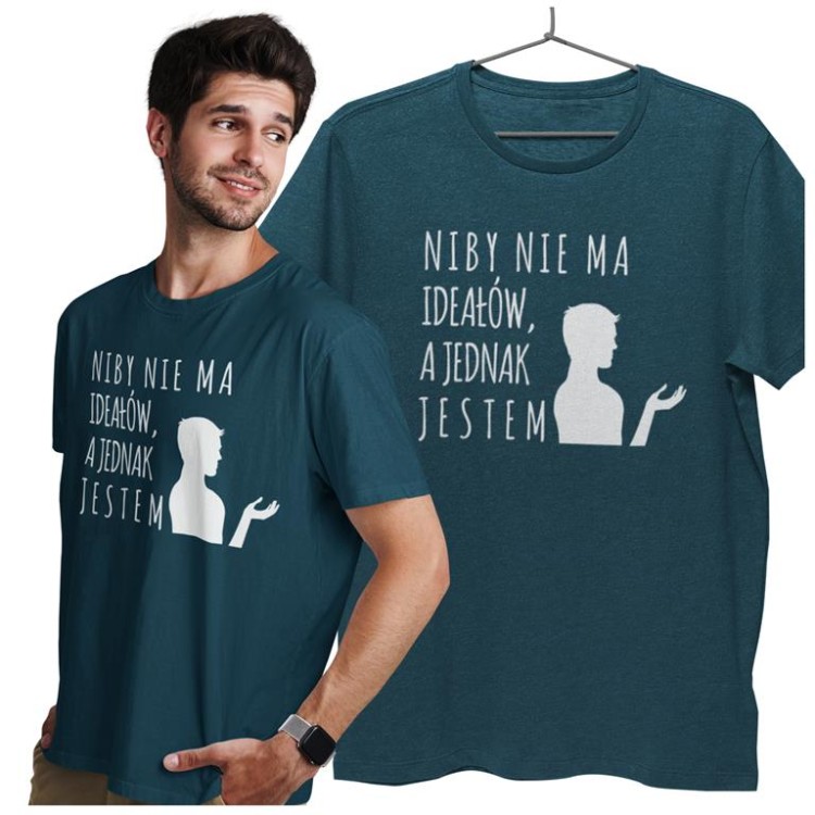 KOSZULKA NA WALENTYNKI PREZENT DLA CHŁOPAKA NIBY NIE MA IDEAŁÓW, A JEDNAK JESTEM