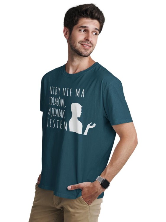 KOSZULKA NA WALENTYNKI PREZENT DLA CHŁOPAKA NIBY NIE MA IDEAŁÓW, A JEDNAK JESTEM