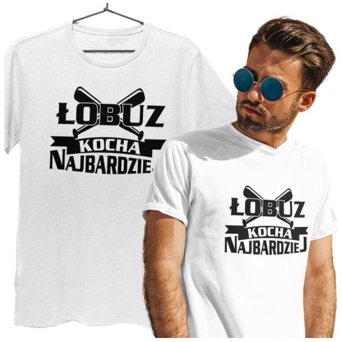 KOSZULKA NA WALENTYNKI PREZENT DLA CHŁOPAKA ŁOBUZ KOCHA NAJBARDZIEJ