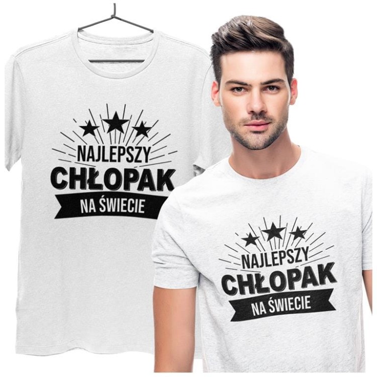 KOSZULKA NA WALENTYNKI PREZENT DLA CHŁOPAKA NAJLEPSZY CHŁOPAK NA ŚWIECIE