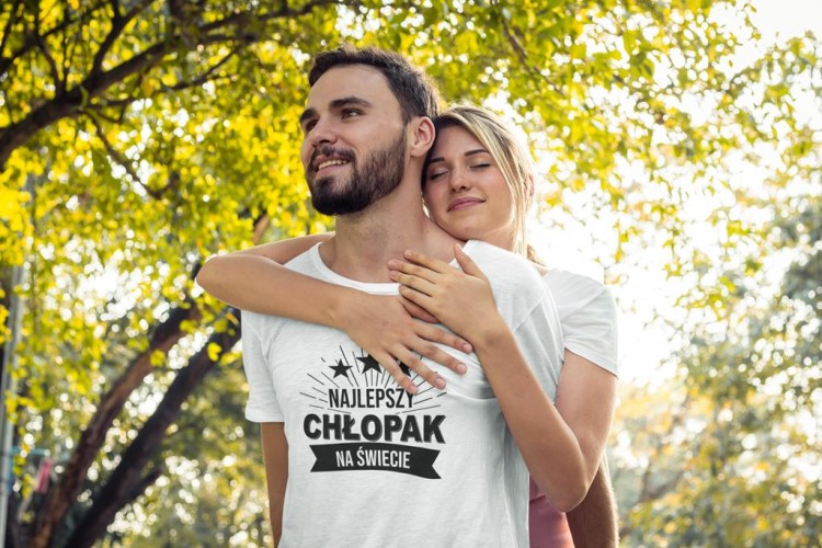 KOSZULKA NA WALENTYNKI PREZENT DLA CHŁOPAKA NAJLEPSZY CHŁOPAK NA ŚWIECIE