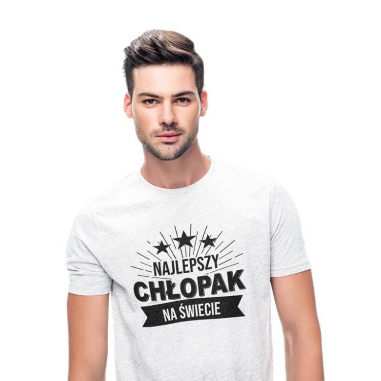 KOSZULKA NA WALENTYNKI PREZENT DLA CHŁOPAKA NAJLEPSZY CHŁOPAK NA ŚWIECIE