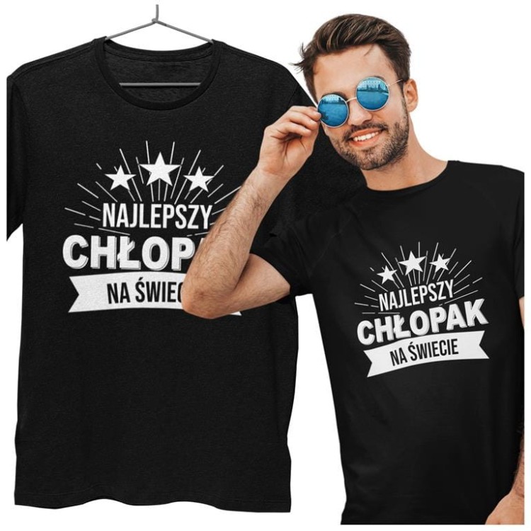 KOSZULKA NA WALENTYNKI PREZENT DLA CHŁOPAKA NAJLEPSZY CHŁOPAK NA ŚWIECIE