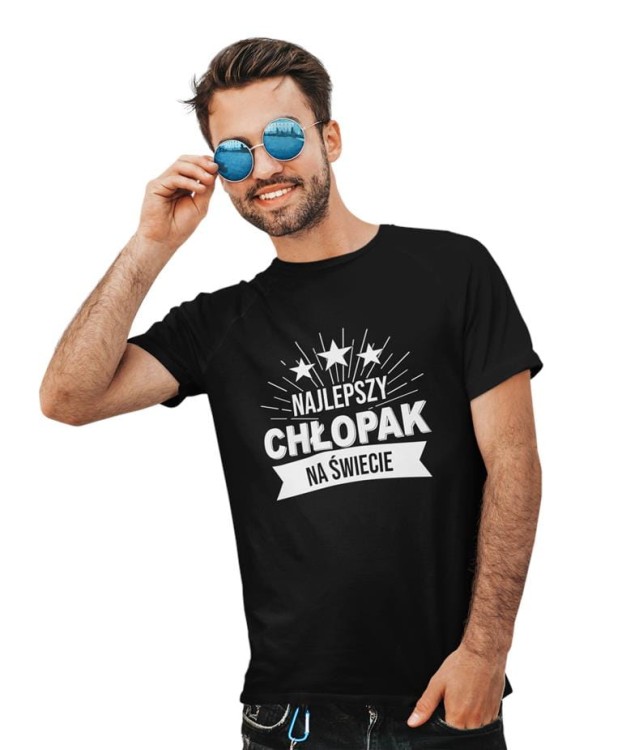 KOSZULKA NA WALENTYNKI PREZENT DLA CHŁOPAKA NAJLEPSZY CHŁOPAK NA ŚWIECIE