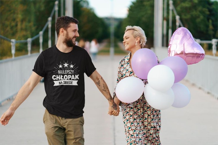 KOSZULKA NA WALENTYNKI PREZENT DLA CHŁOPAKA NAJLEPSZY CHŁOPAK NA ŚWIECIE