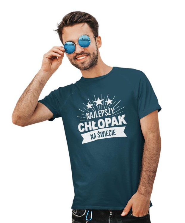 KOSZULKA NA WALENTYNKI PREZENT DLA CHŁOPAKA NAJLEPSZY CHŁOPAK NA ŚWIECIE