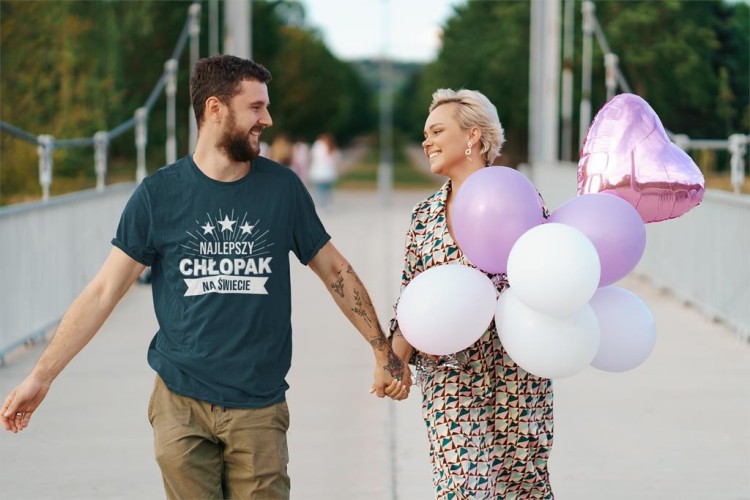 KOSZULKA NA WALENTYNKI PREZENT DLA CHŁOPAKA NAJLEPSZY CHŁOPAK NA ŚWIECIE