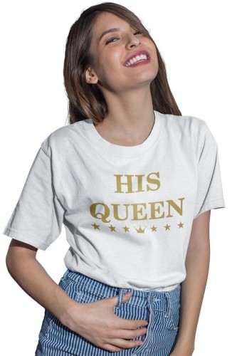 KOSZULKI DLA PAR NA WALENTYNKI PREZENT THE KING HIS QUEEN