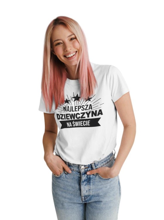 KOSZULKI DLA PAR NA WALENTYNKI PREZENT NAJLEPSZY CHŁOPAK NAJLEPSZA DZIEWCZYNA NA ŚWIECIE