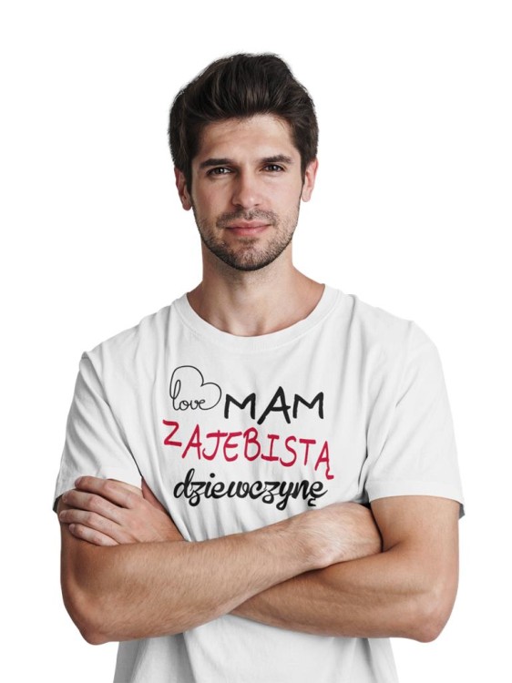 KOSZULKI DLA PAR NA WALENTYNKI PREZENT MAM ZAJEBISTĄ DZIEWCZYNĘ MAM ZAJEBISTEGO CHŁOPAKA