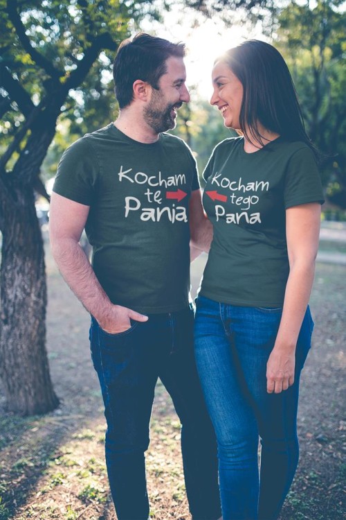 KOSZULKI DLA PAR NA WALENTYNKI PREZENT KOCHAM TĘ PANIĄ KOCHAM TEGO PANA