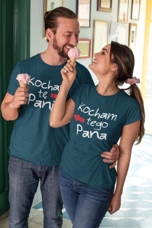 KOSZULKI DLA PAR NA WALENTYNKI PREZENT KOCHAM TĘ PANIĄ KOCHAM TEGO PANA