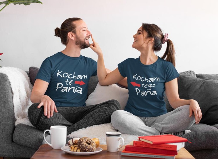 KOSZULKI DLA PAR NA WALENTYNKI PREZENT KOCHAM TĘ PANIĄ KOCHAM TEGO PANA