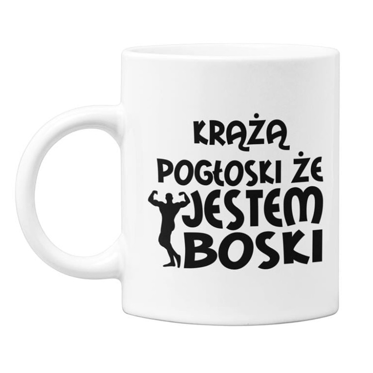 KUBEK DLA CHŁOPAKA MĘŻA PREZENT NA WALENTYNKI KRĄŻĄPOGŁOSKI, ŻE JESTEM BOSKI