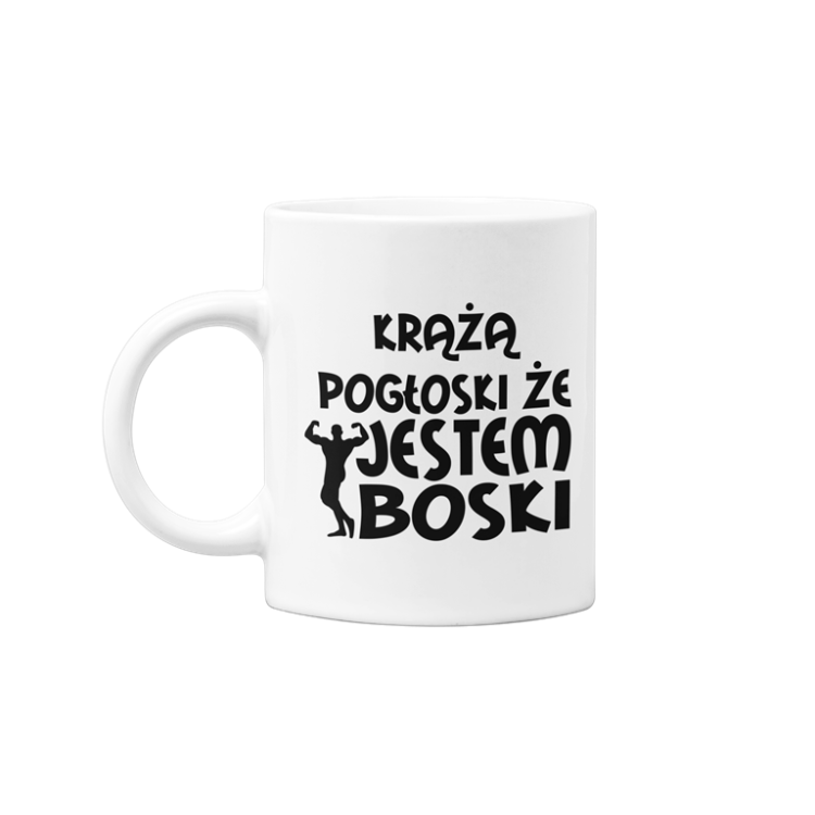 KUBEK DLA CHŁOPAKA MĘŻA PREZENT NA WALENTYNKI KRĄŻĄPOGŁOSKI, ŻE JESTEM BOSKI