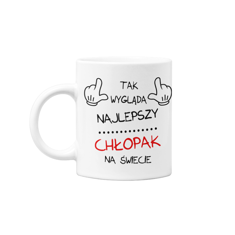 KUBEK NA WALENTYNKI DLA CHŁOPAKA MĘŻA NA PREZENT TAK WYGLĄDA NAJLEPSZY CHŁOPAK NA ŚWIECIE