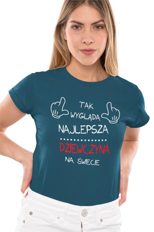 KOSZULKA DLA DZIEWCZYNY NA WALENTYNKI PREZENT TAK WYGLĄDA DZIEWCZYNA