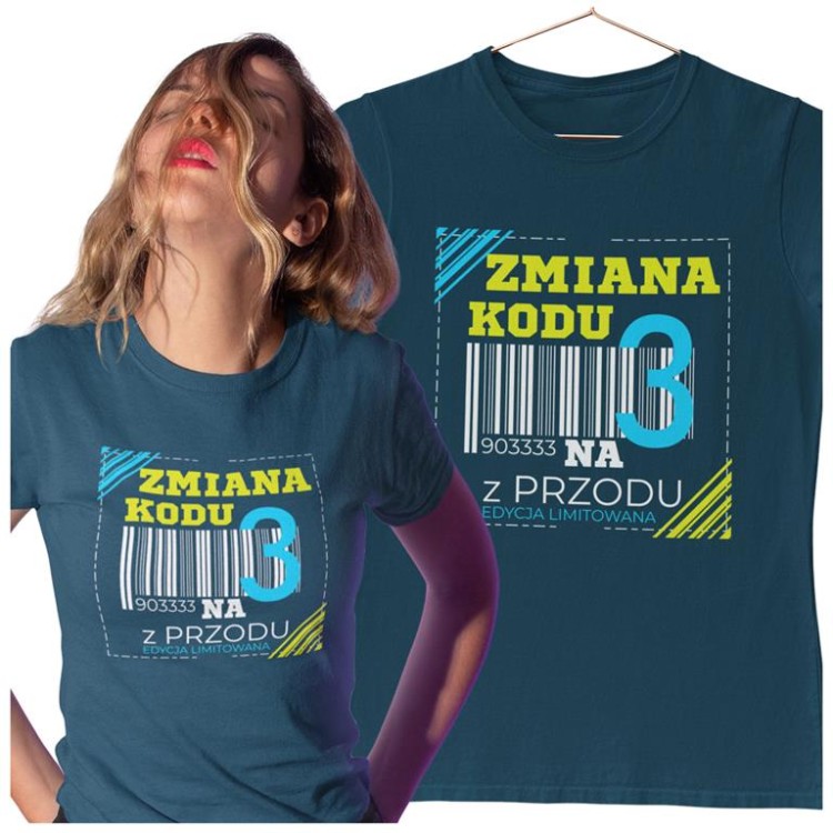 KOSZULKA DLA KOBIETY NA 30 URODZINY ZMIANA KODU NA 3 Z PRZODU DTF (1).jpg