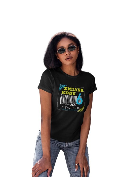 KOSZULKA DLA KOBIETY NA 60 URODZINY ZMIANA KODU NA 6 Z PRZODU DTF (6).jpg