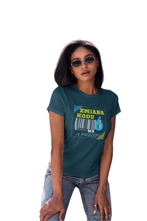 KOSZULKA DLA KOBIETY NA 60 URODZINY ZMIANA KODU NA 6 Z PRZODU DTF (6).jpg