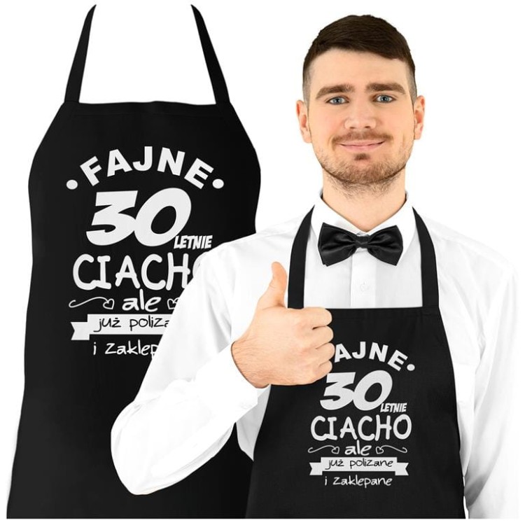 Fartuch na 30 urodziny prezent urodzinowy Fajne 30 letnie ciacho (1).jpg