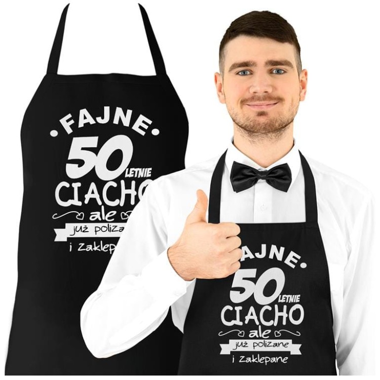 Fartuch na 50 urodziny prezent urodzinowy Fajne 50 letnie ciacho (2).jpg