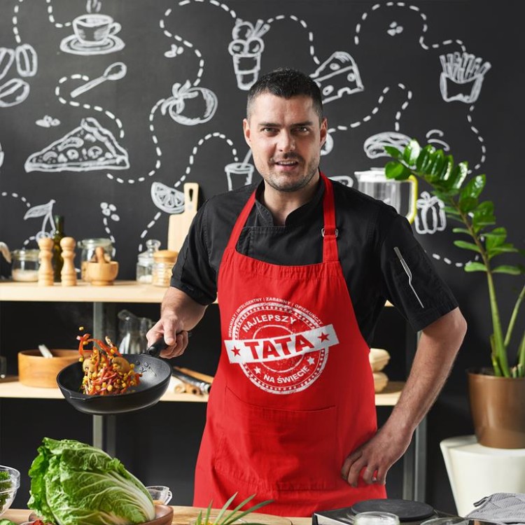 Fartuch dla taty na dzień ojca prezent urodzinowy Najlepszy tata na świecie (3).jpg