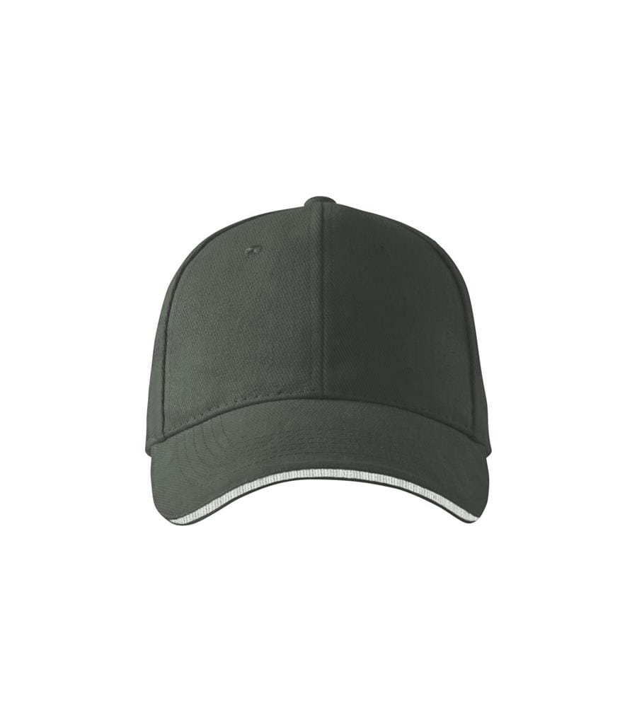 Czapka reklamowa z logo firmy własnym projektem 6 panelowa ciemny khaki