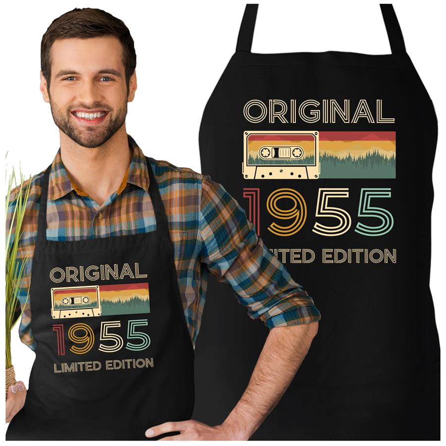 Fartuch na 70 urodziny prezent urodzinowy z napisem: "ORIGINAL 1955 LIMITED EDITION"