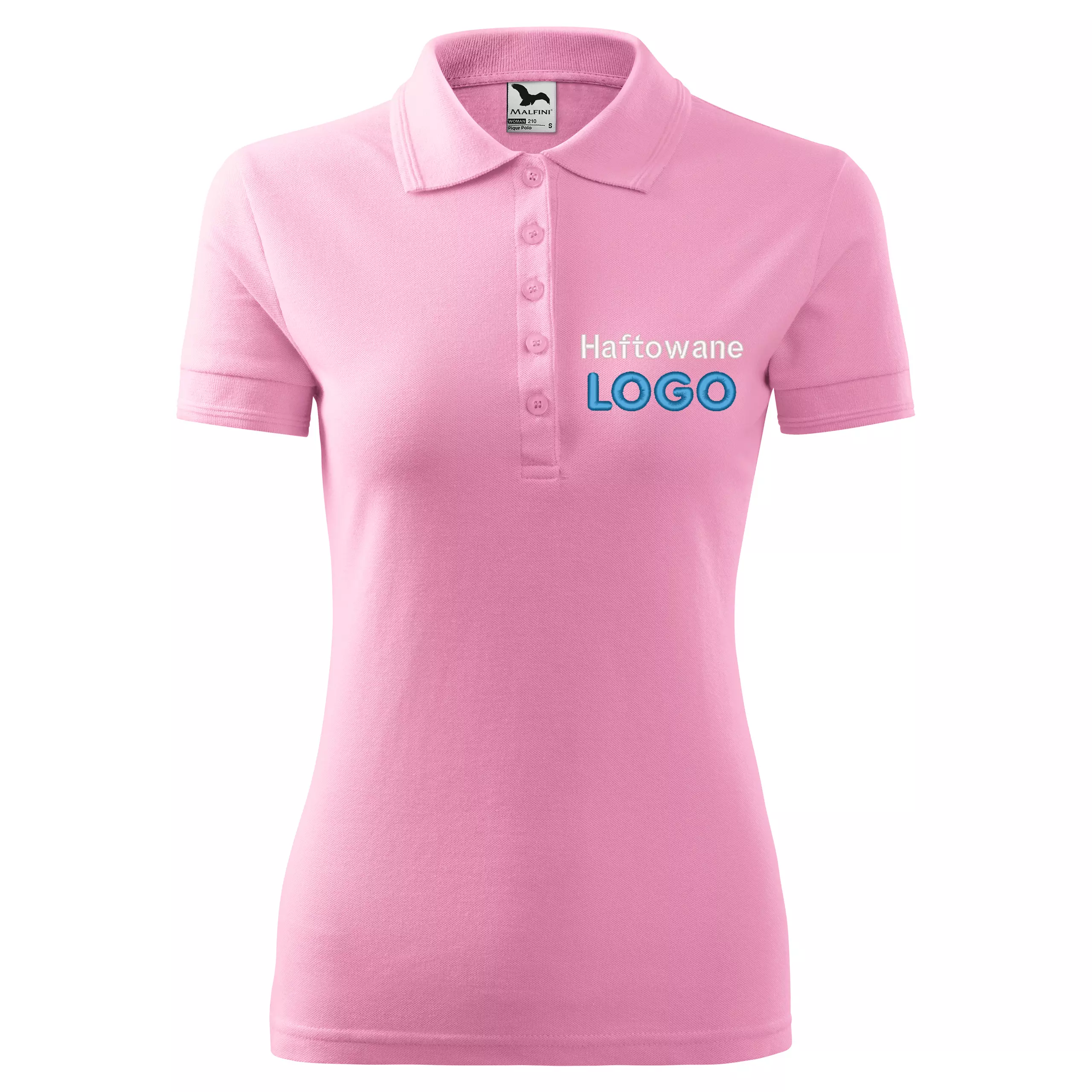Koszulka polo z logo na sercu damska z haftem logo firmy 200g 210 kolor 30 koszulka polo