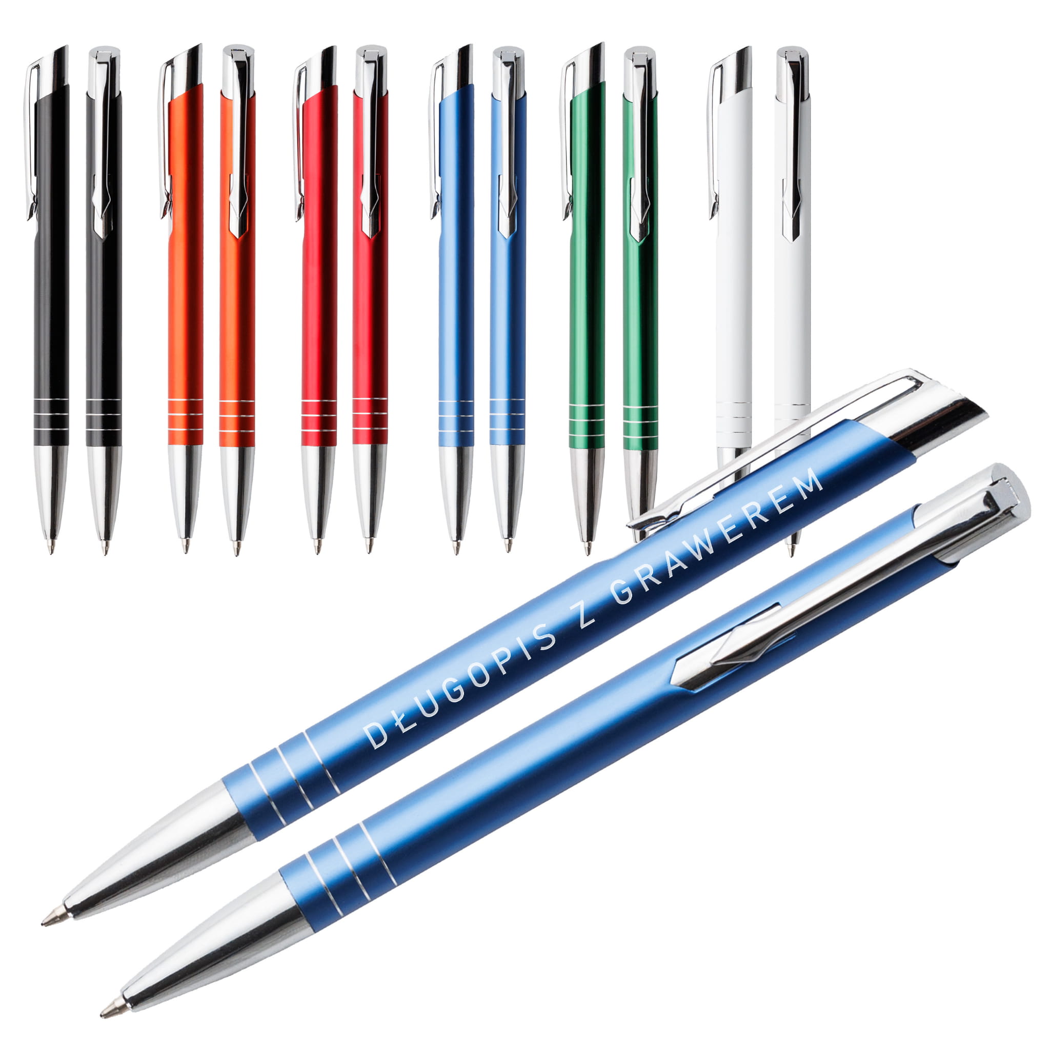 Długopis reklamowy metalowy MOOI z grawerem jednostronnym dla firm – 6 kolorów