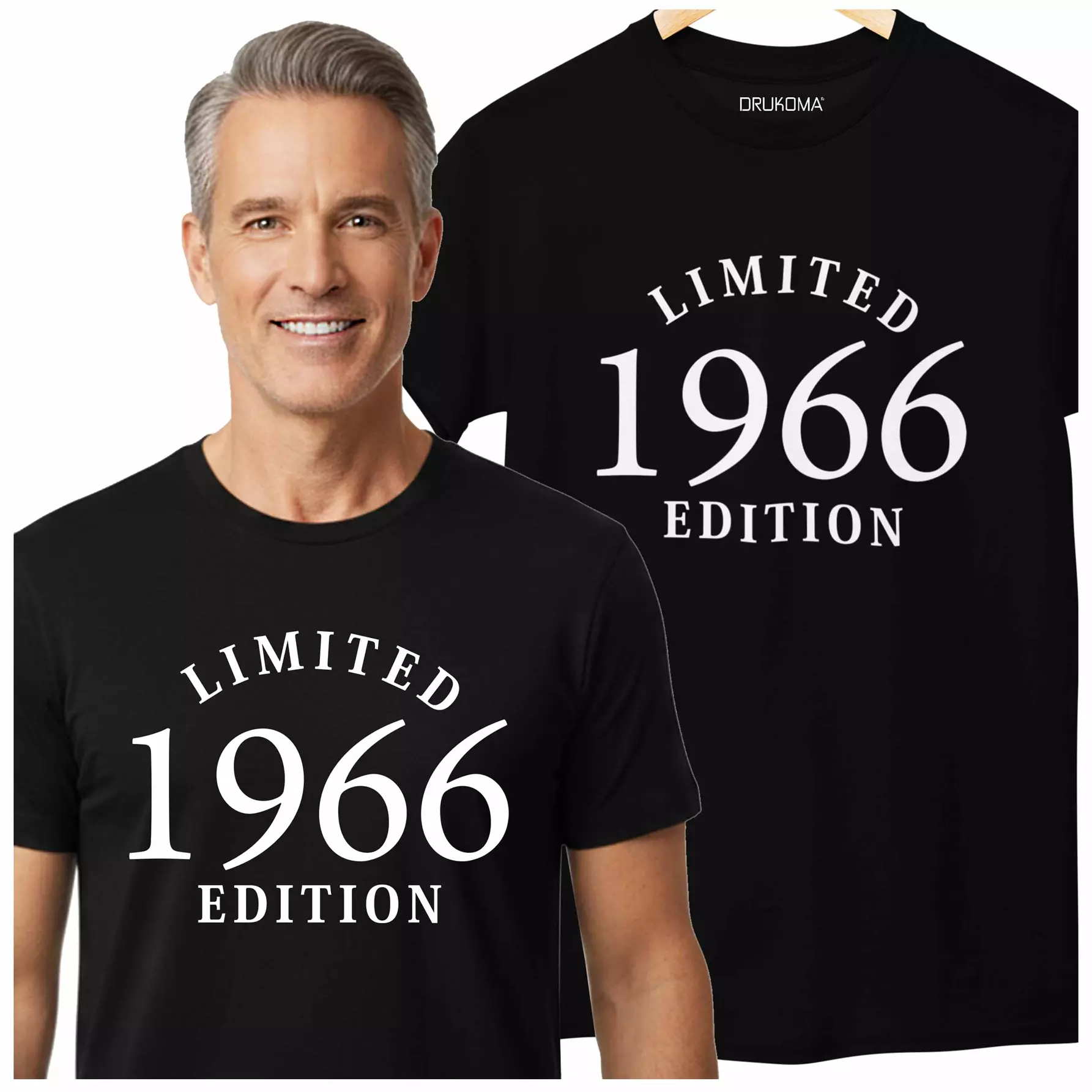 Koszulka na 60 lat urodziny sześćdziesiąte urodziny z napisem: "1966 Limited Edition"