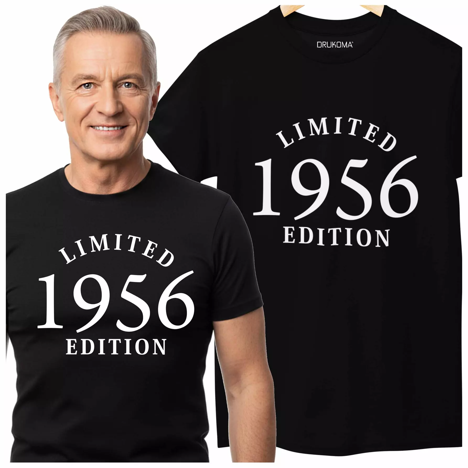 Koszulka na 70 lat urodziny siedemdziesiąte urodziny z napisem: "1956 Limited Edition"