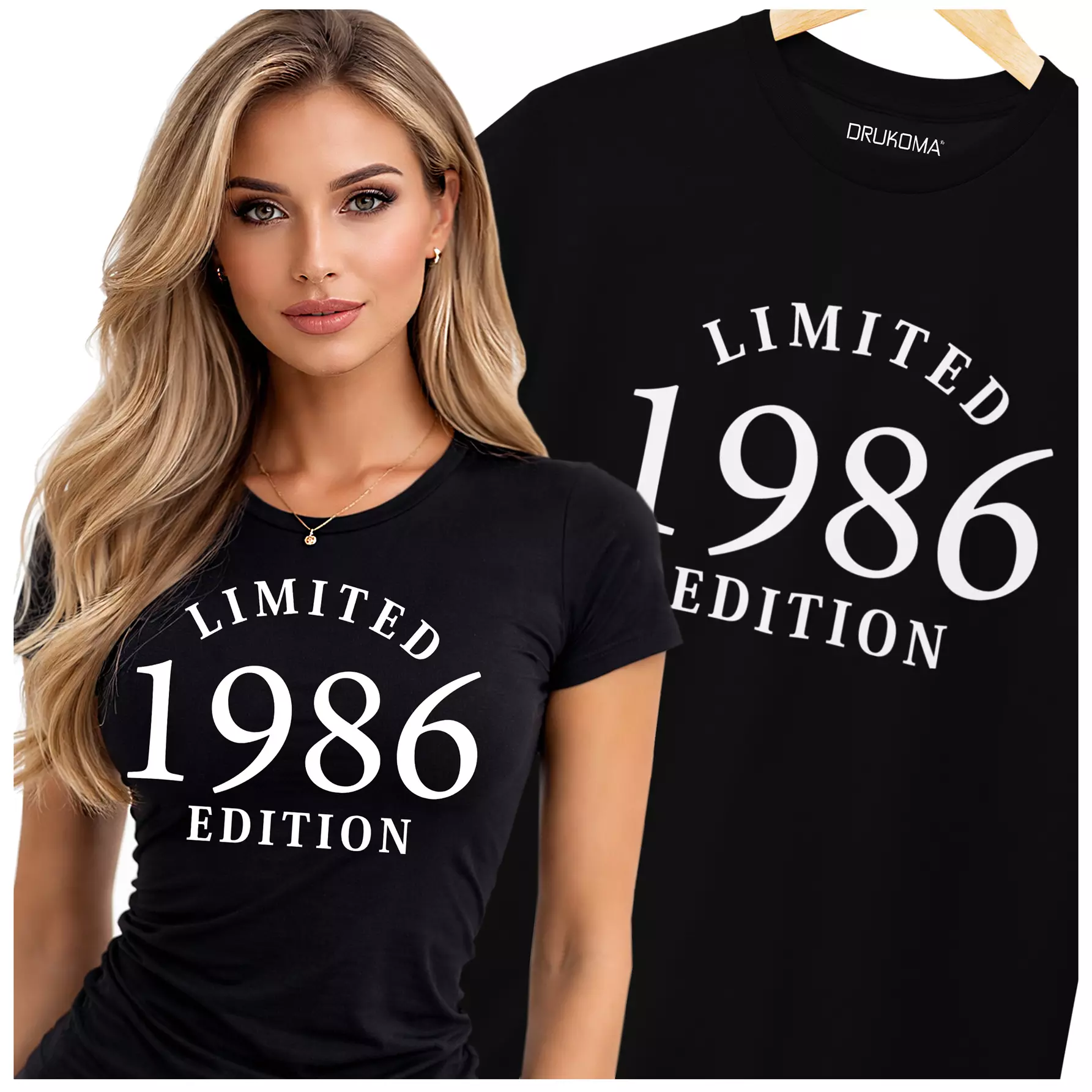 DAMSKA KOSZULKA NA 40 URODZINY "LIMITED EDITION 1986"