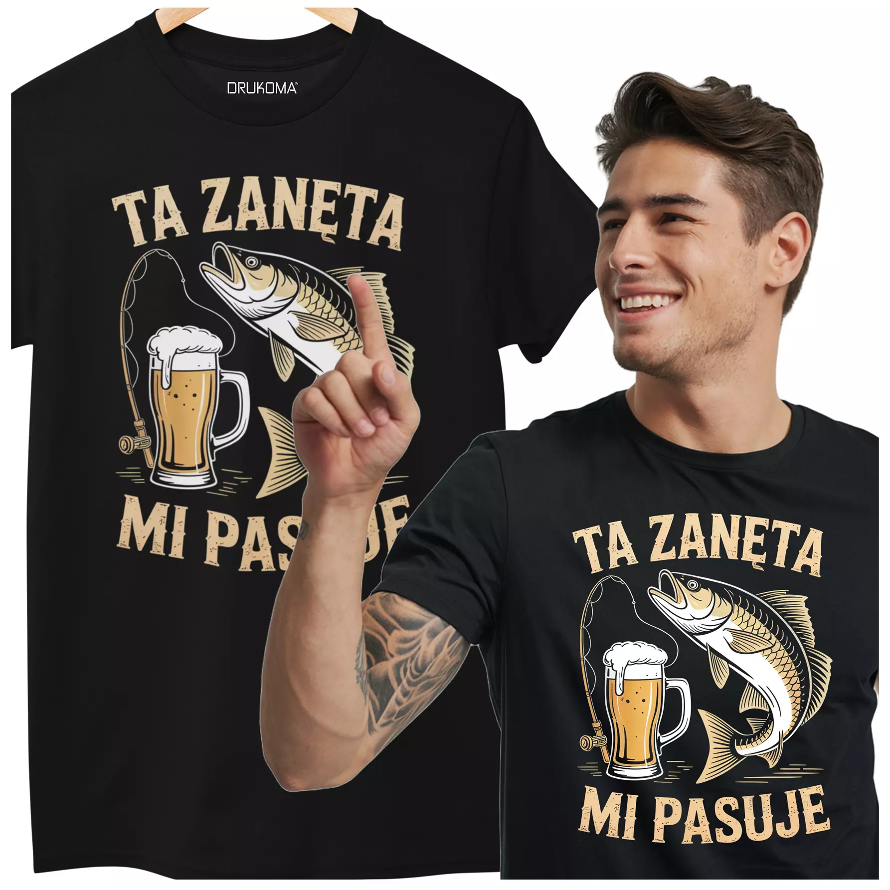 KOSZULKA ZABAWNA NA KAŻDĄ OKAZJE Z NAPISEM: "TA ZANĘTA MI PASUJE". 